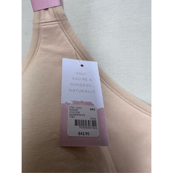 Cacique Unlined Full Coverage No Wire Bra 44G Cotton Blend Adjustable - Picture 2 of 7